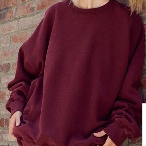 John Galt Woman’s OS Burgendy Oversized Sweater Like New